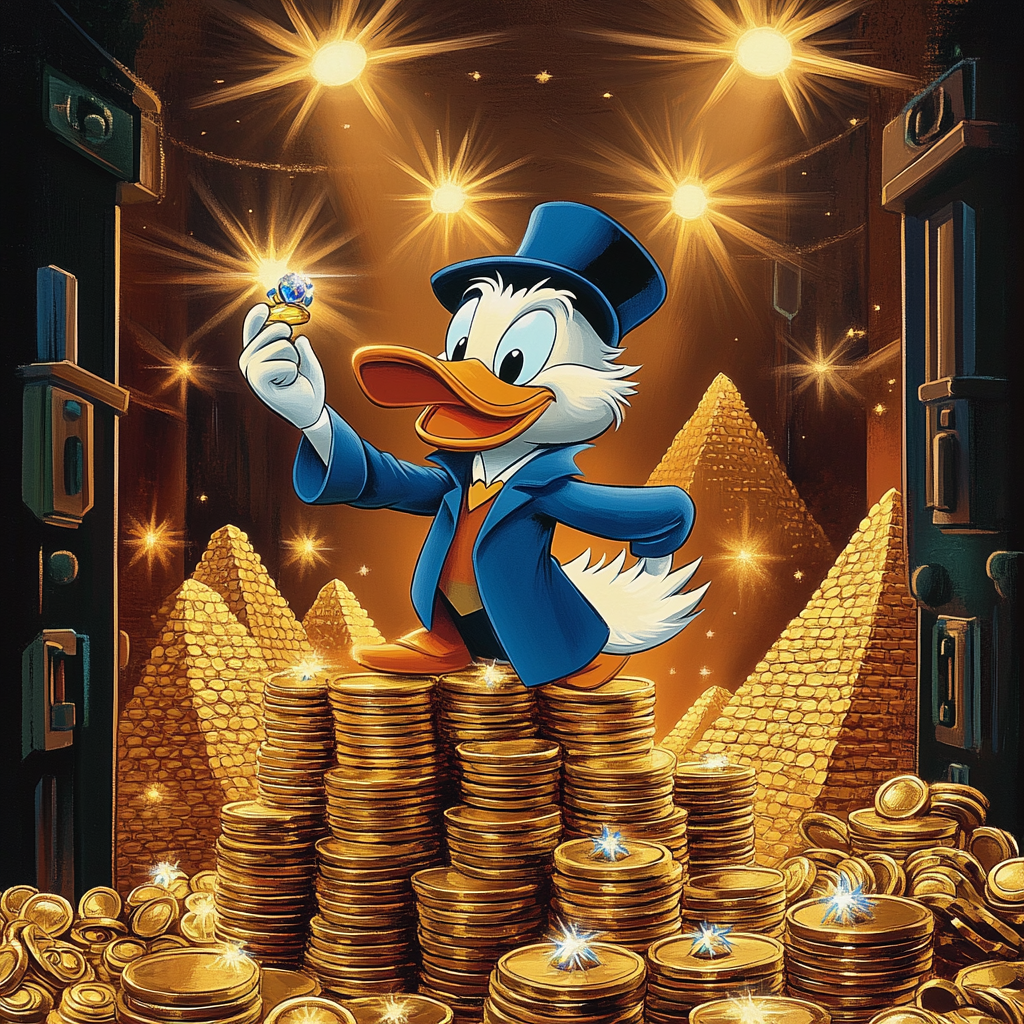 Scrooge McDuck Golden Vault Discovery Disney Inspired Numbered painting kits
