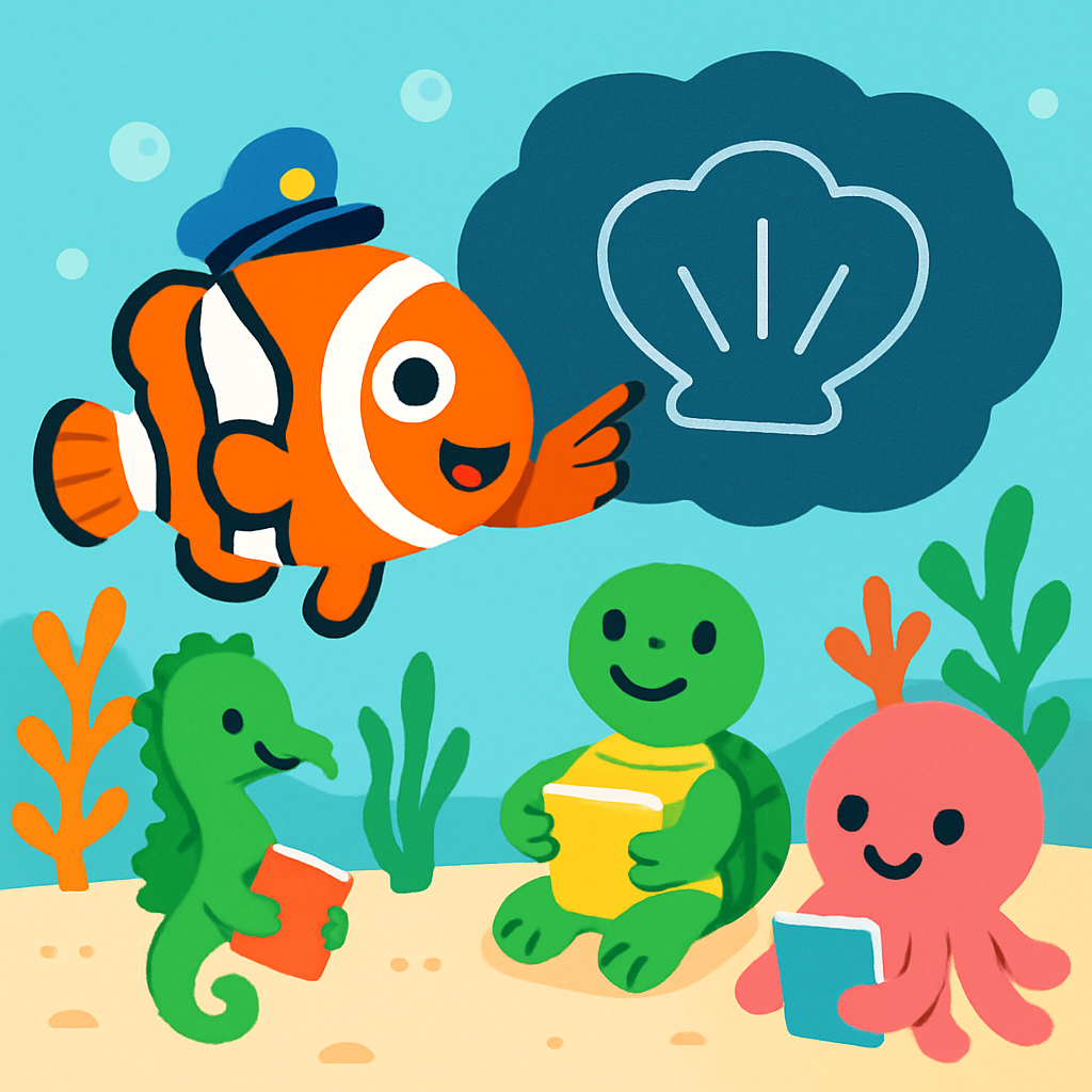 The Coral Classroom Of Captain Clownfish Paint by numbers art