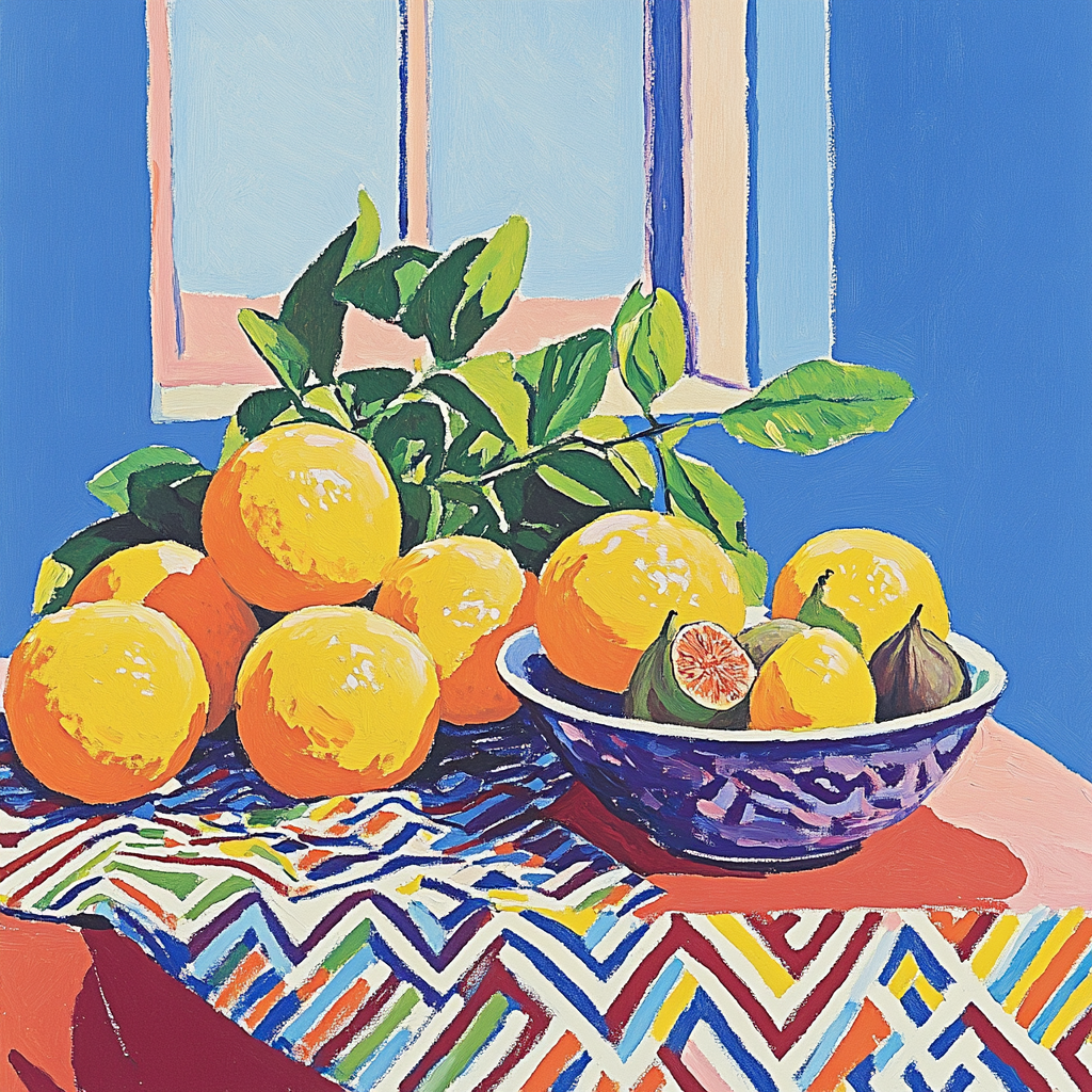 Henri Matisse Inspired Joyful Fruit Still Life painting number kit