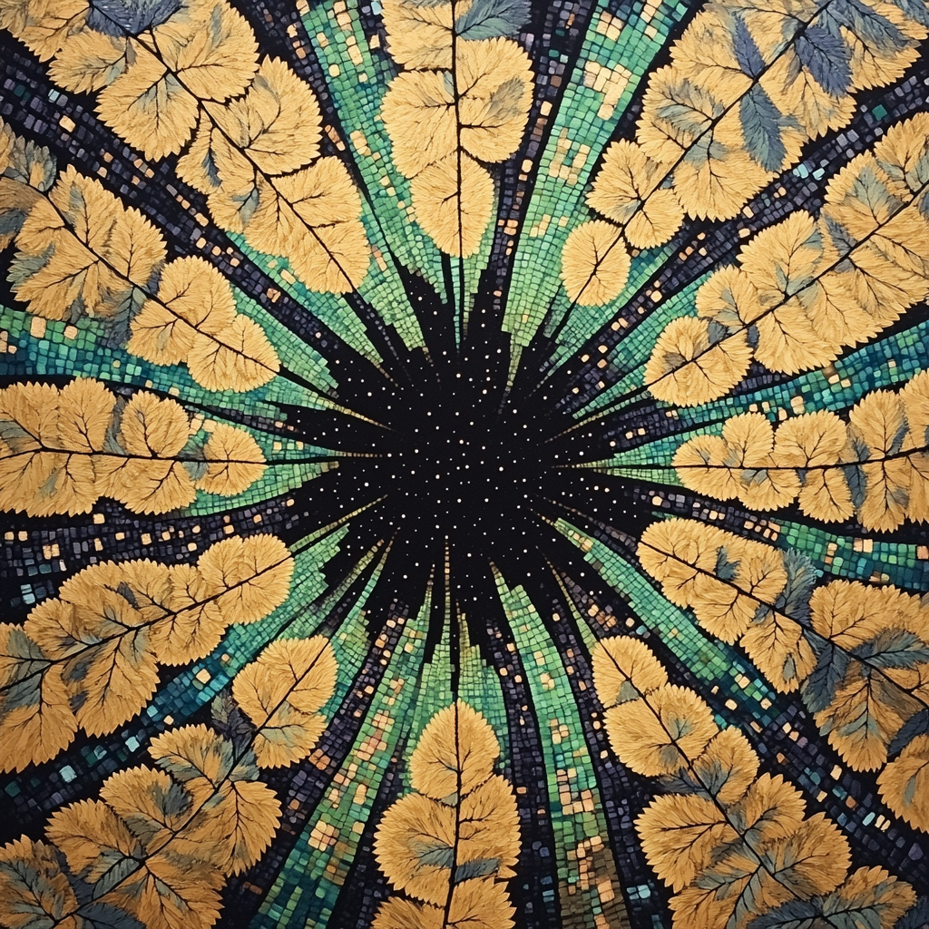 Gustav Klimt Inspired Golden Aurora Canopy paint by numbers