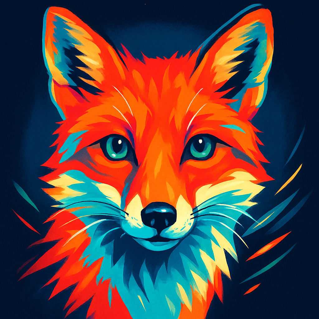 Coral Comet Fox paint by numbers
