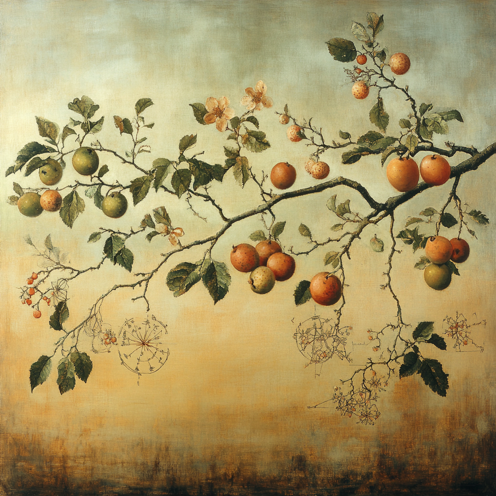 Leonardo Da Vinci Inspired Orchard Of Floating Seasons Paint by numbers kits