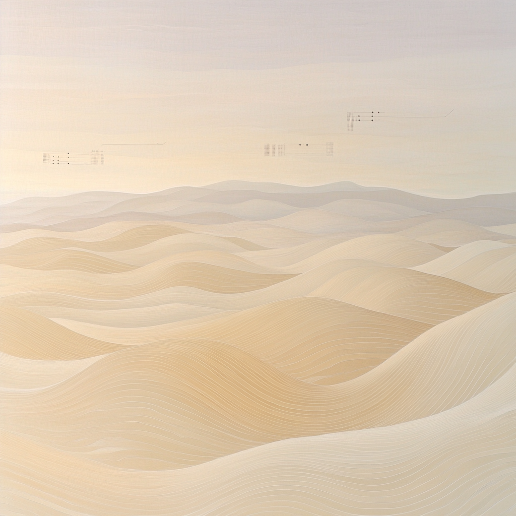 Leonardo Da Vinci Inspired Desert Dune Music Patterns paint by number