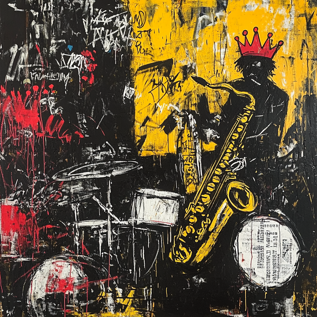 Jean-Michel Basquiat Inspired Street Jazz Night paint by number