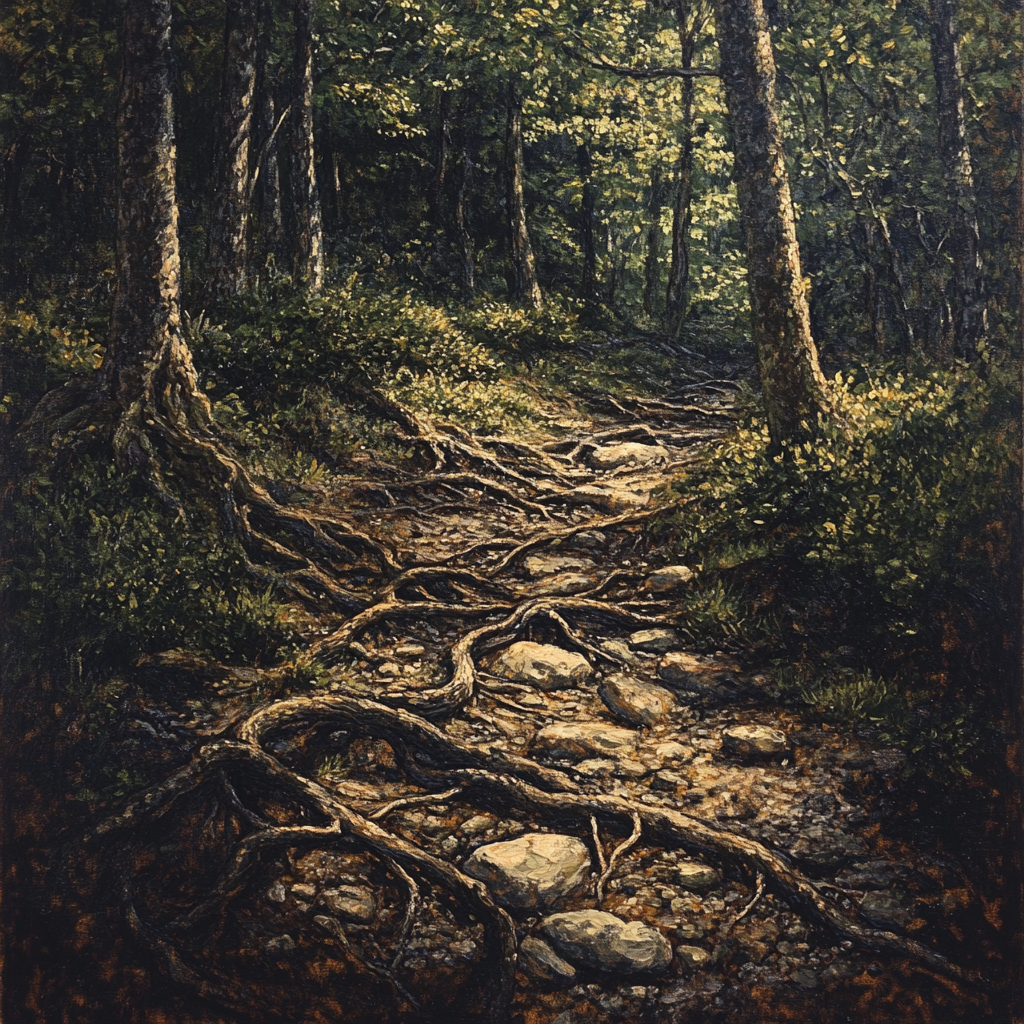 Arthur Lismer Inspired Tangled Root Swirl In Boreal Undergrowth Numbered painting kits