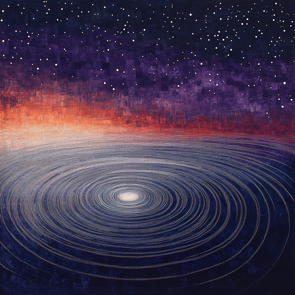 Georges Seurat Inspired Nebular Time Ripple DIY paint by numbers