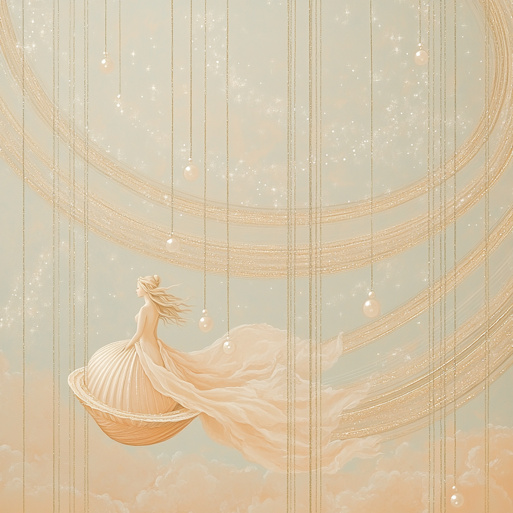 Sandro Botticelli Inspired Myth Of Venus On Saturn Rings painting number kit
