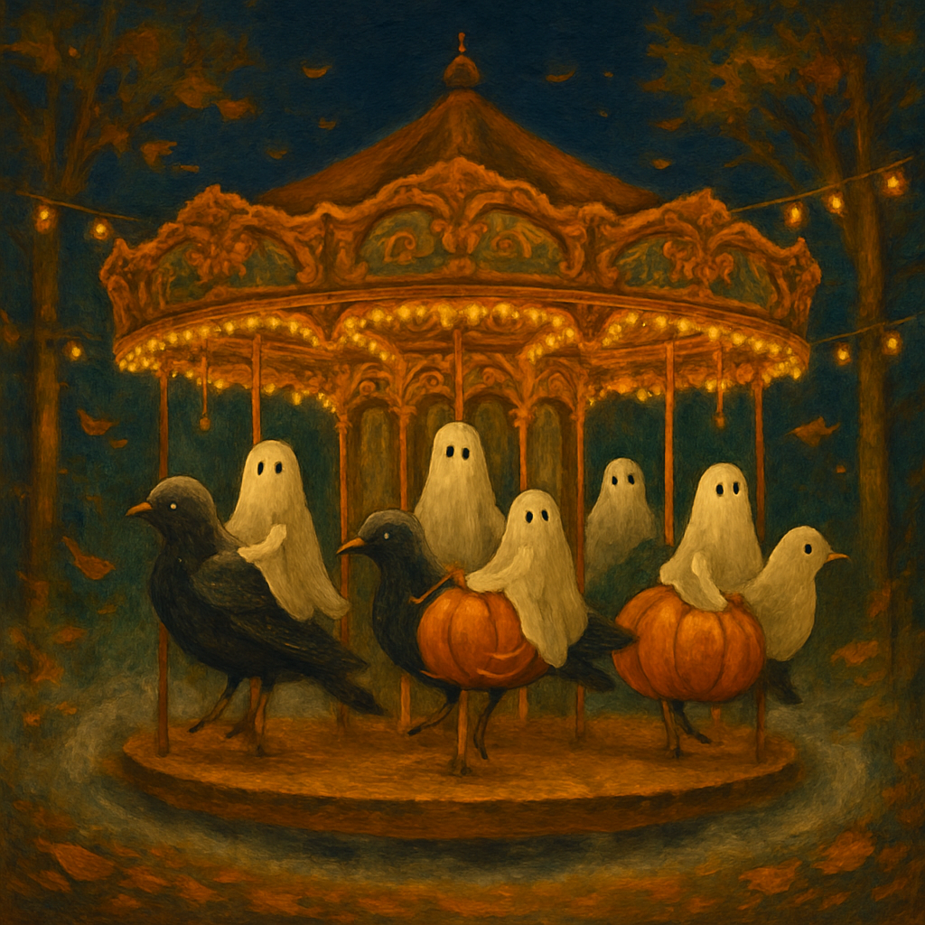 Autumn Carousel Of Friendly Phantoms paint by numbers