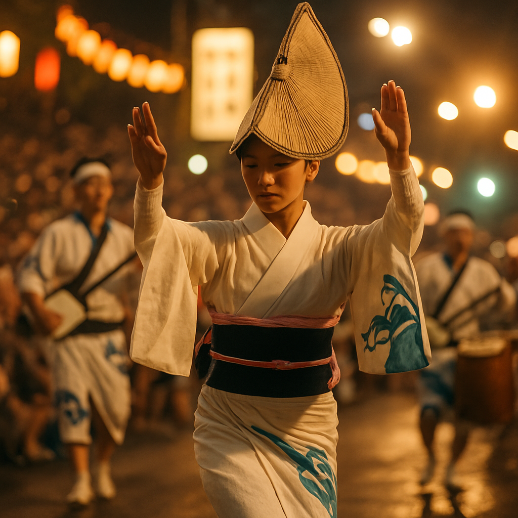 Awa Odori Street Dance Tokushima Summer painting number kit