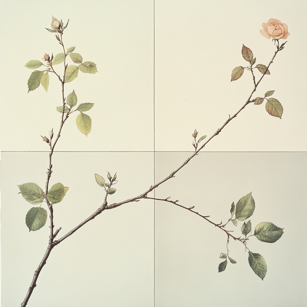 Leonardo Da Vinci Inspired Garden Seasons Quartet DIY paint by numbers