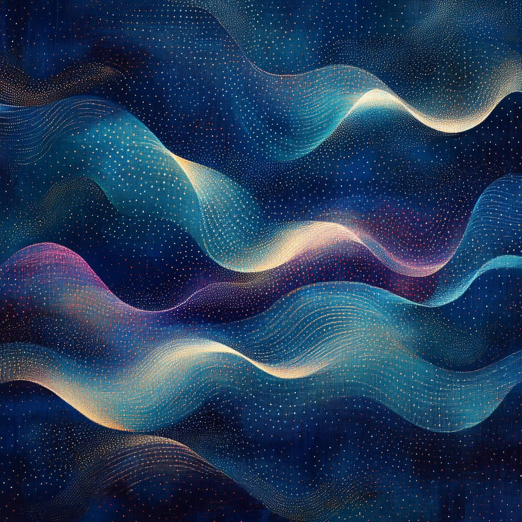 Georges Seurat Inspired Chromatic Nebula Lattice paint by color