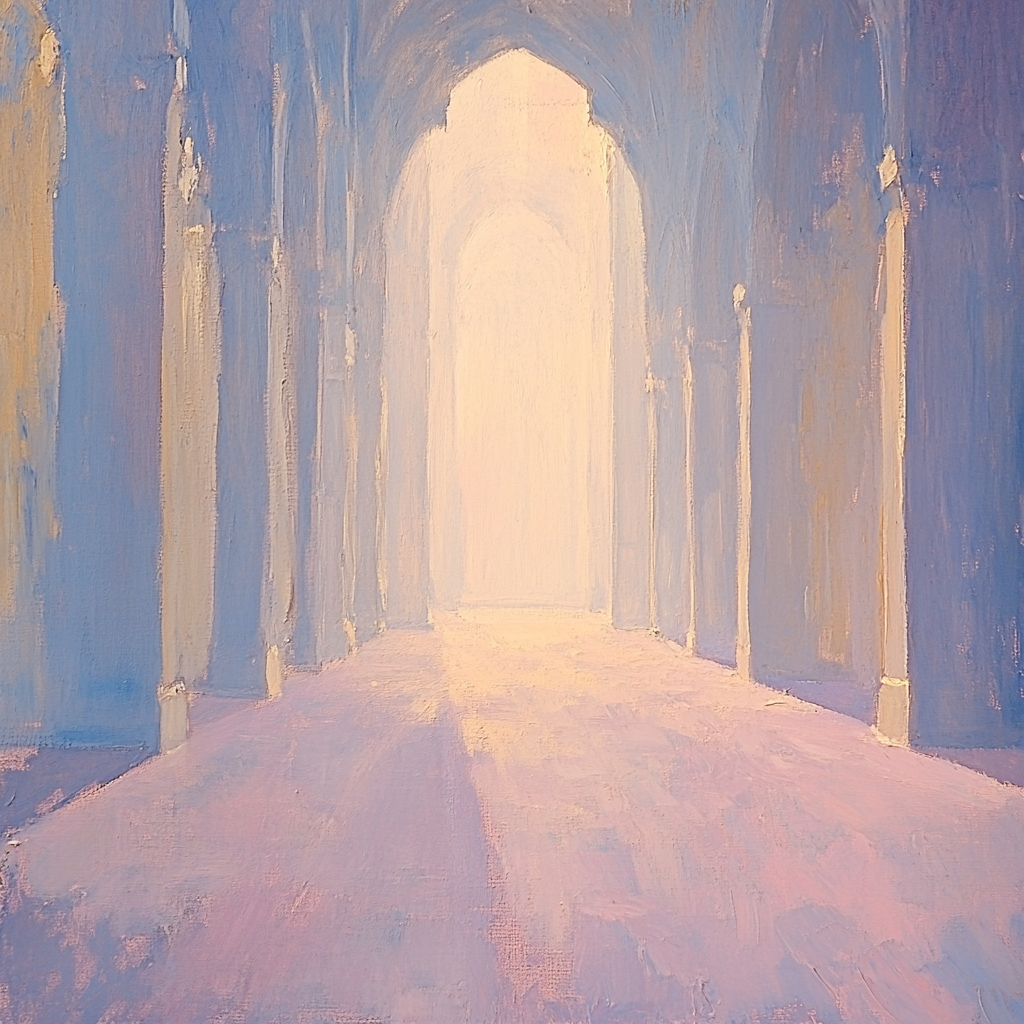 Claude Monet Inspired Rouen Light Study In Rose Haze paint by number