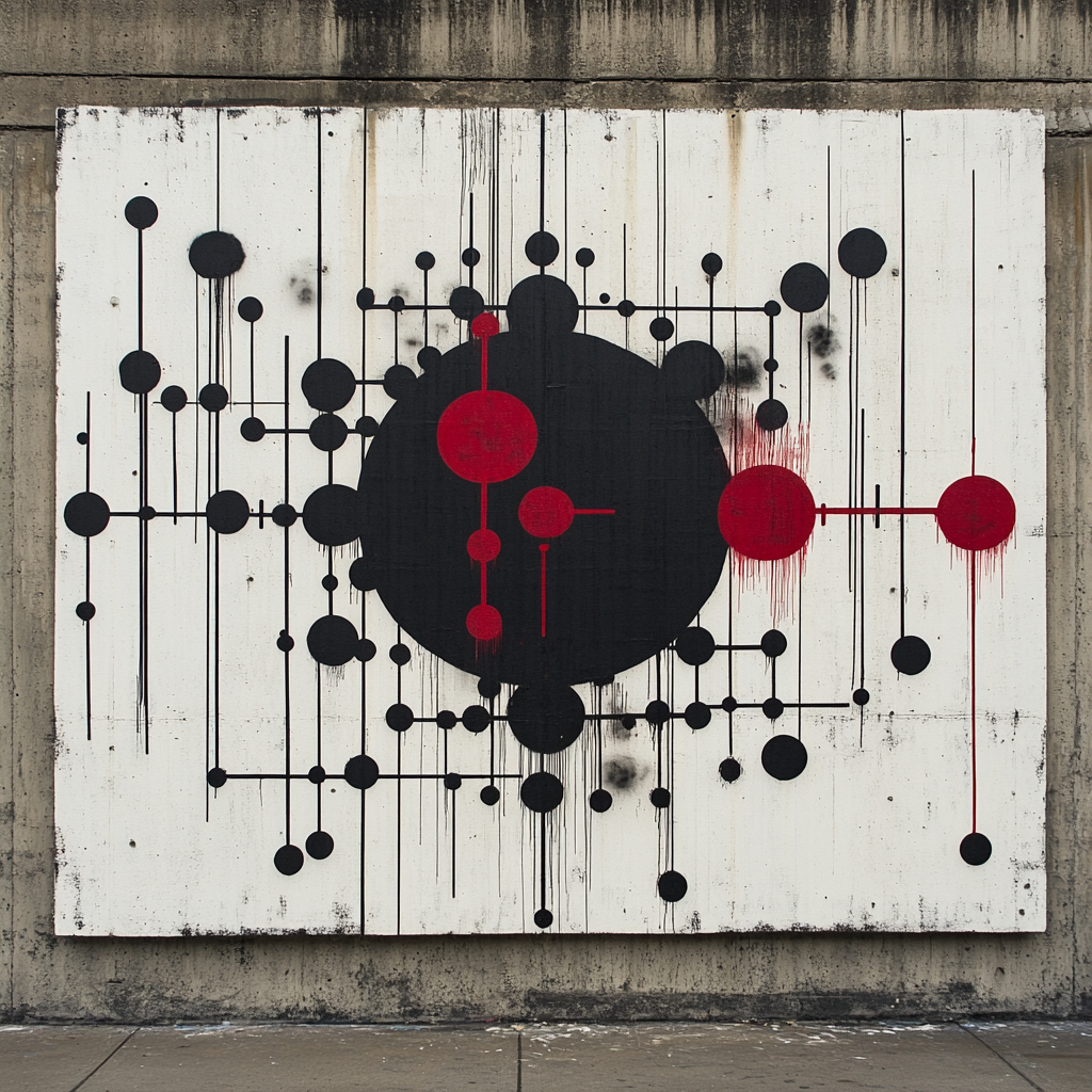 Banksy Inspired Carbon Silence Constellation Paint by numbers art