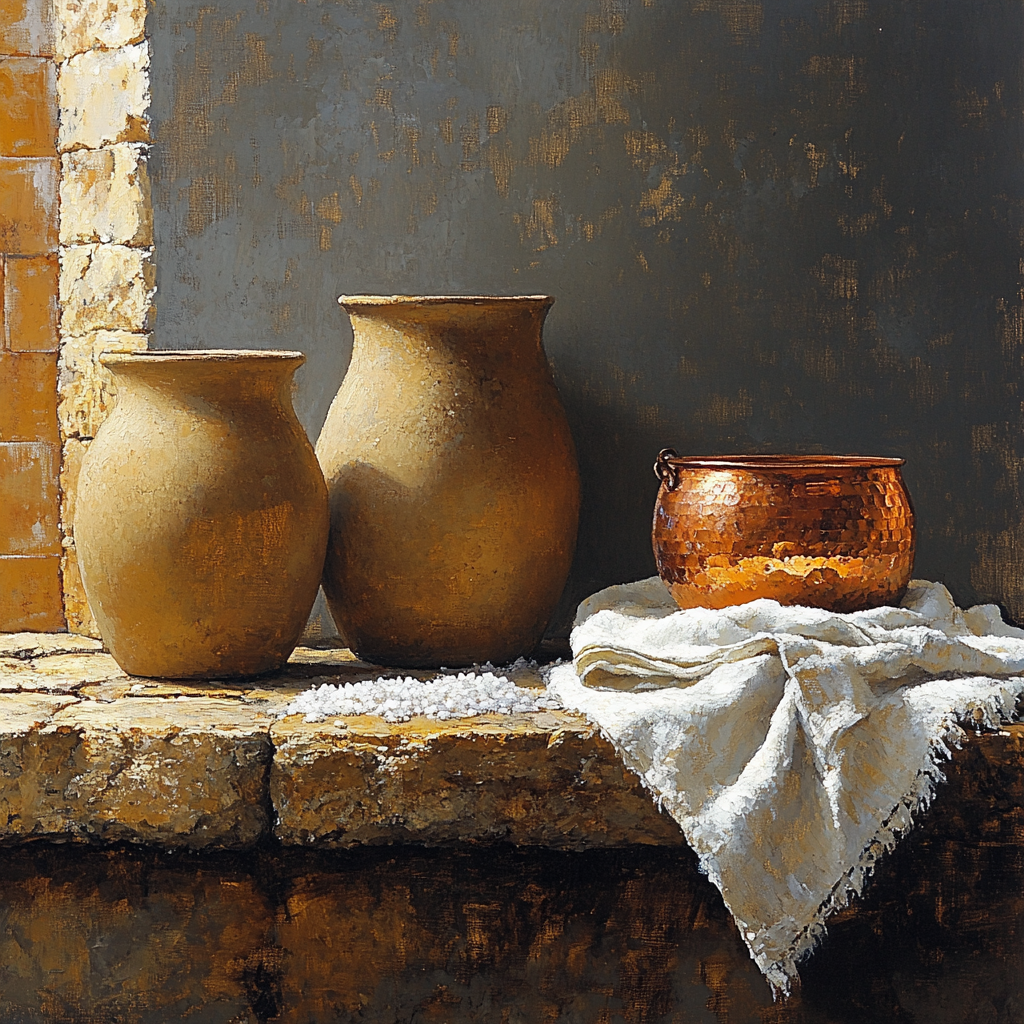 Diego Velázquez Inspired Silvery Bodegon Of Earthenware And Copper Glow Paint by numbers art