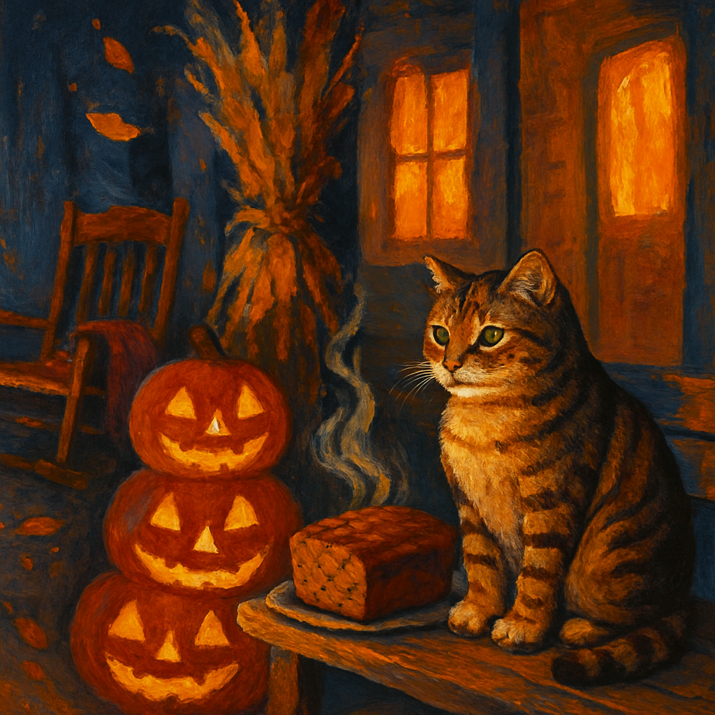 Porchlight Pumpkin Bread Evening Paint by numbers art