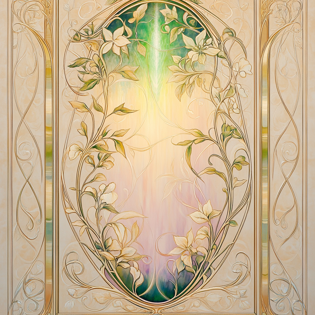 Alphonse Mucha Inspired Aurora Chloris Lattice paint by number