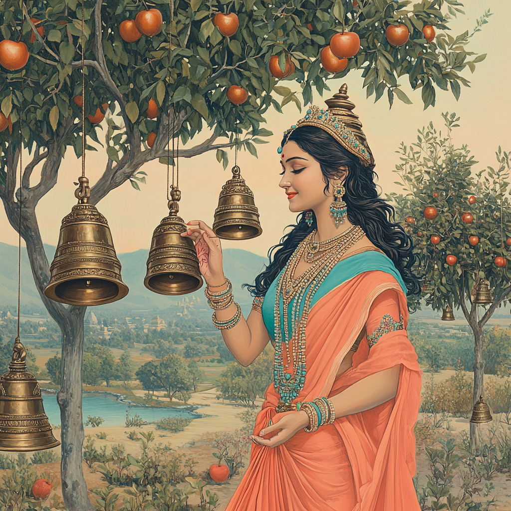Parvati By The Floating Bell Orchard paint by color