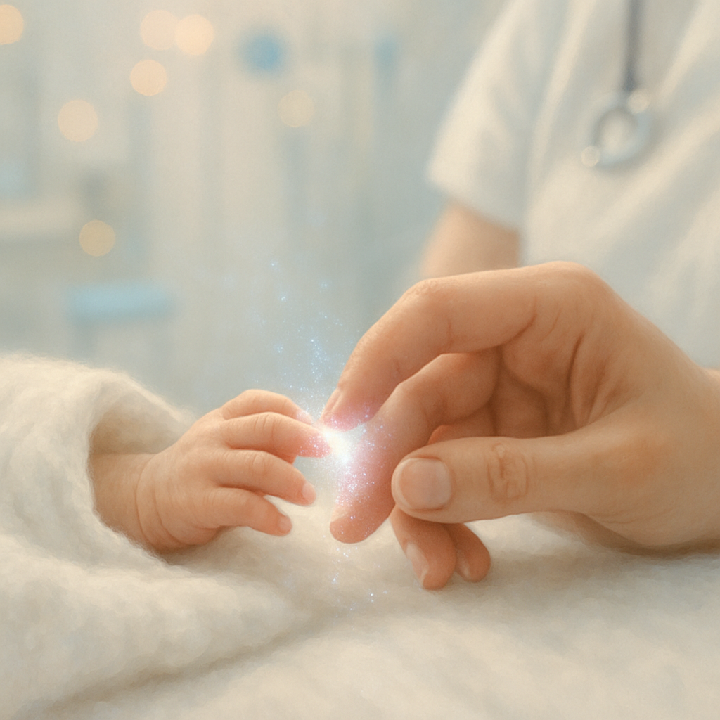 NICU Handhold Stardust Hope Number painting