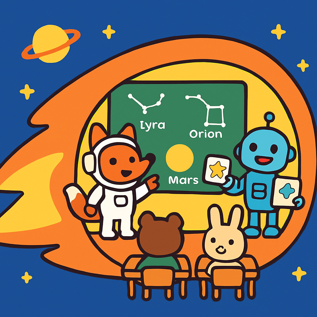 Comet Classroom With Astro Fox Paint by numbers kits