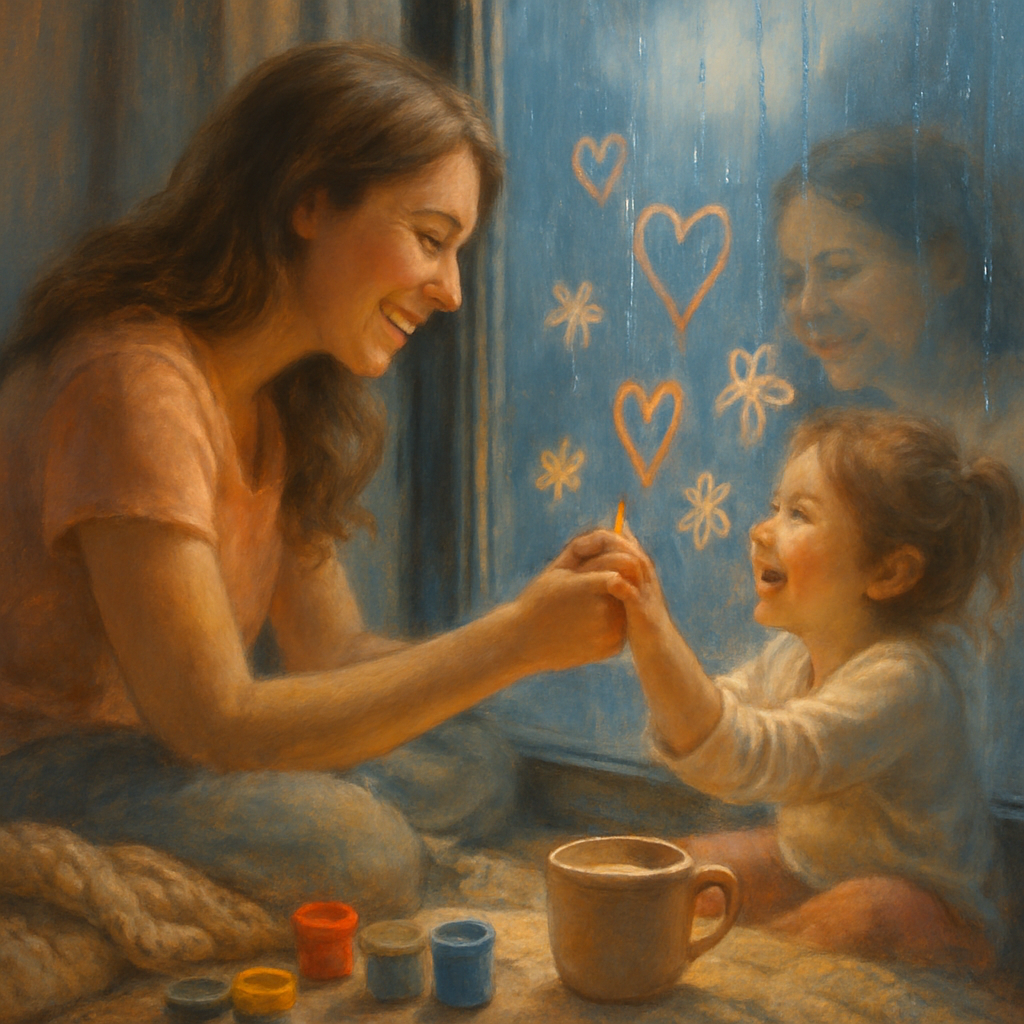 Rainy Day Window Painting With Mom Number painting