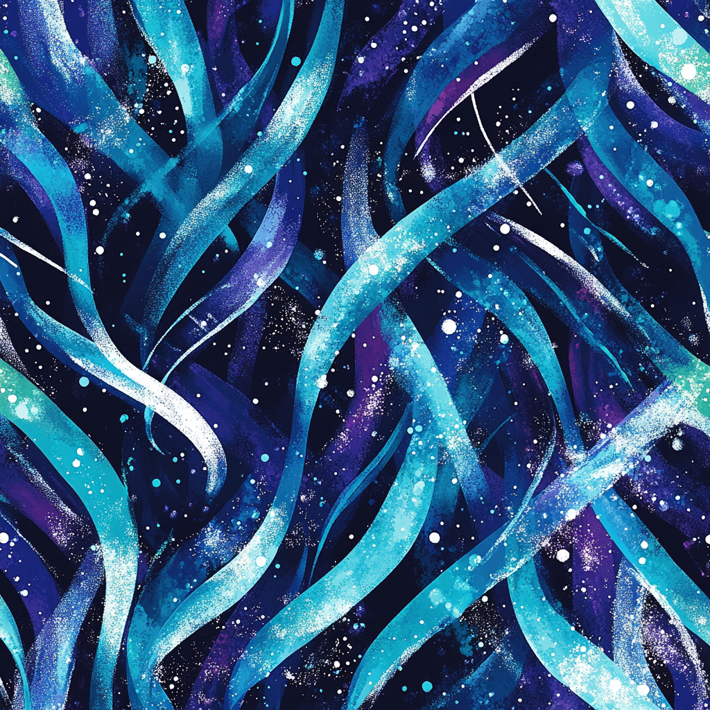 Jackson Pollock Inspired Boreal Aurora Tangle Paint by numbers art