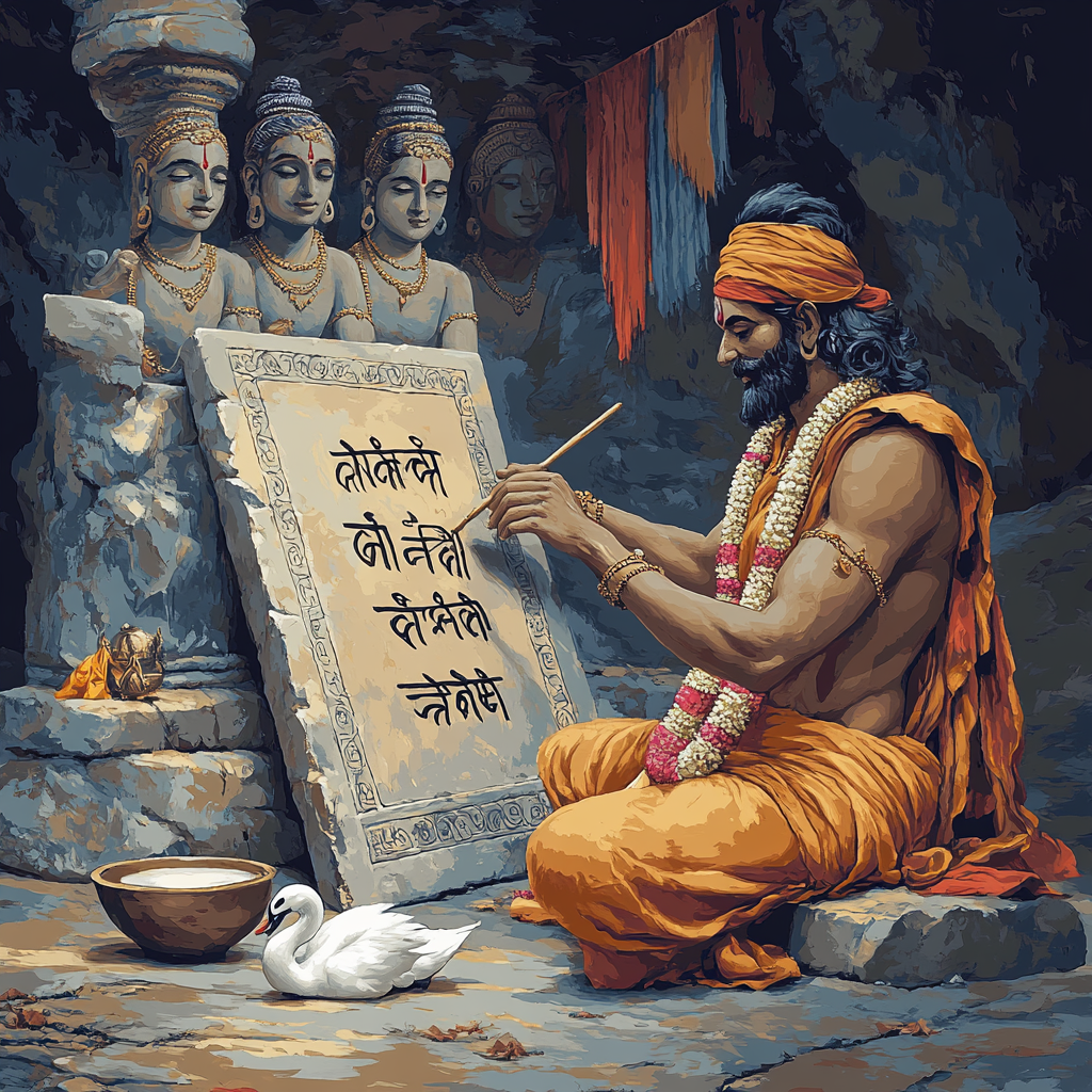 Brahma Stone Tablet Of First Letters Number painting
