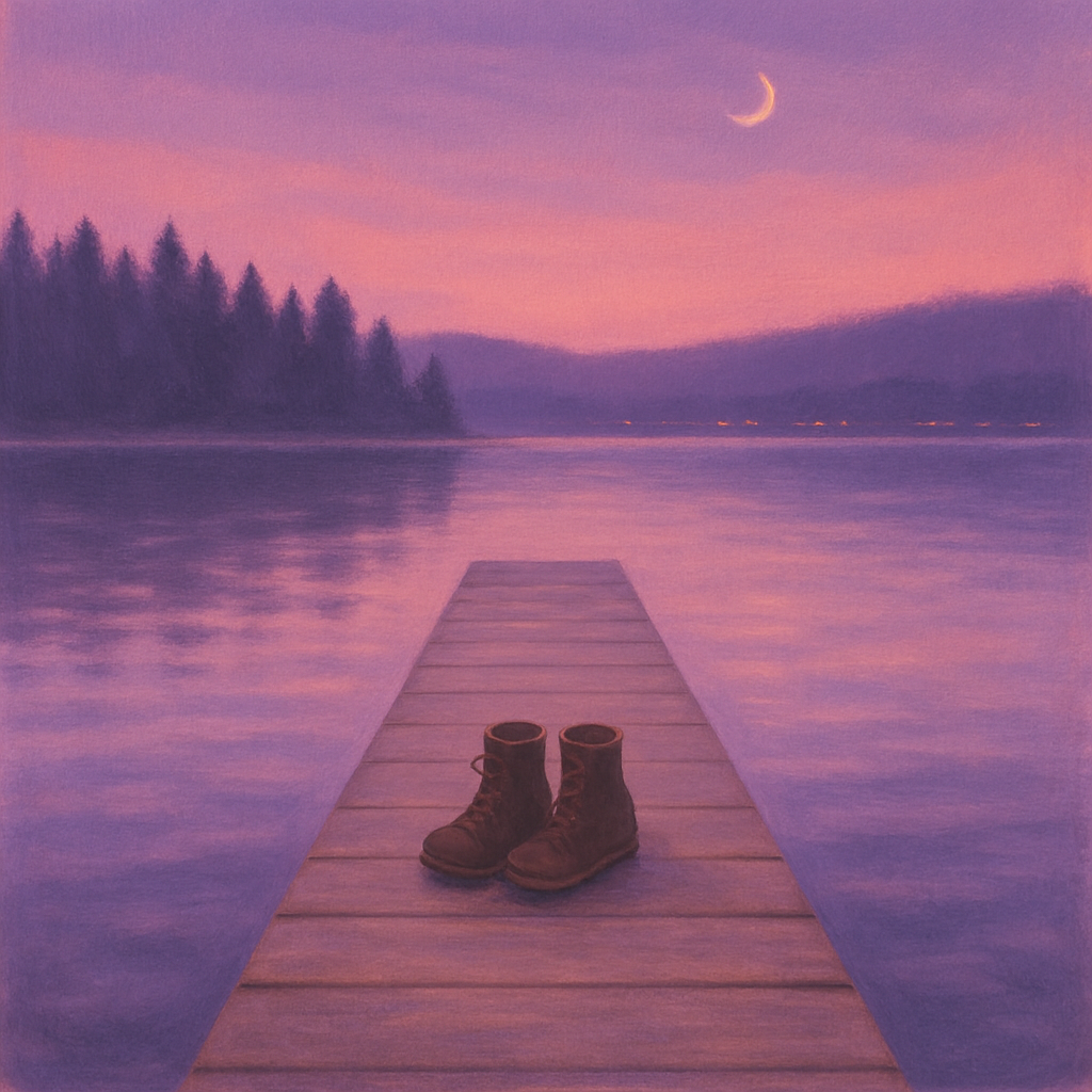 Lavender Twilight Dockside Quiet Number painting