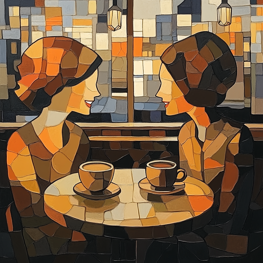 Pablo Picasso Inspired Cafe Conversation Paint by numbers art