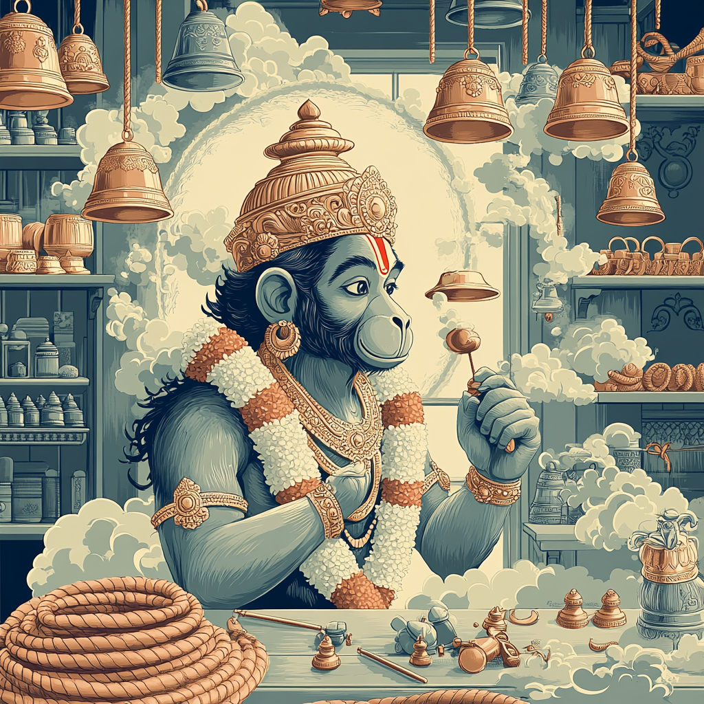 Hanuman At The Floating Bell Workshop Paint by numbers kits