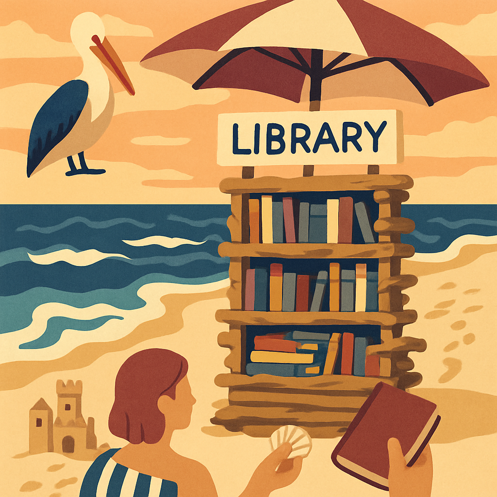 Sunset Tide Library At The Beach DIY paint by numbers