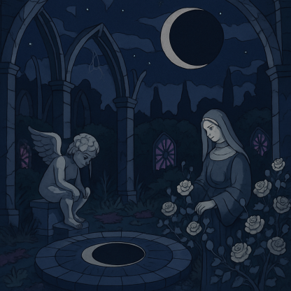 Cathedral Garden Gothic Crafted Eclipse paint by numbers