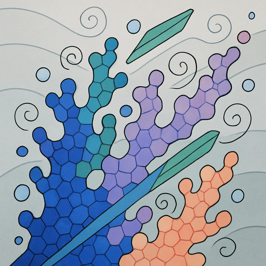 Glass Reef In Abstract Motion Number painting