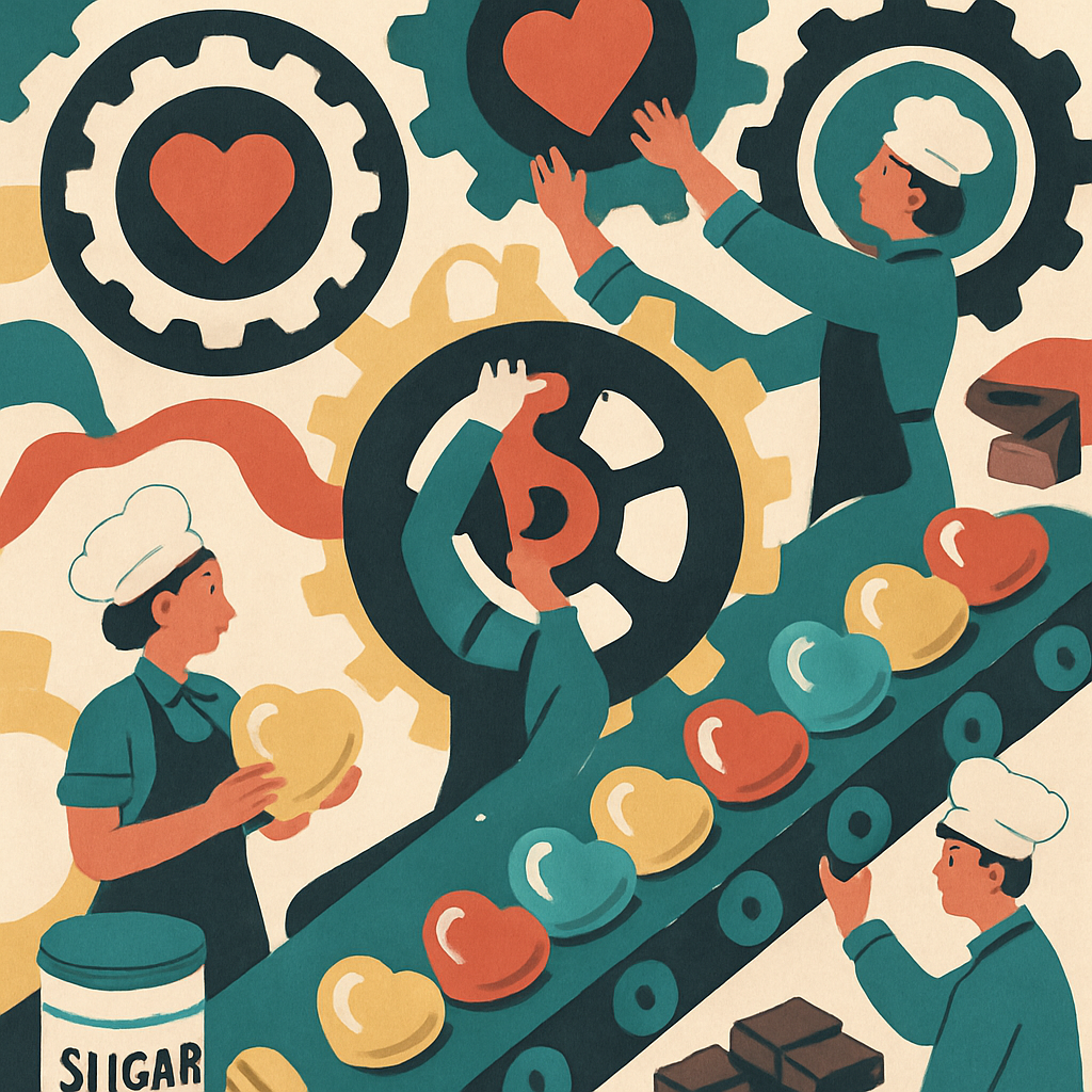 Valentines Day Clockwork Candy Workshop Paint by numbers art