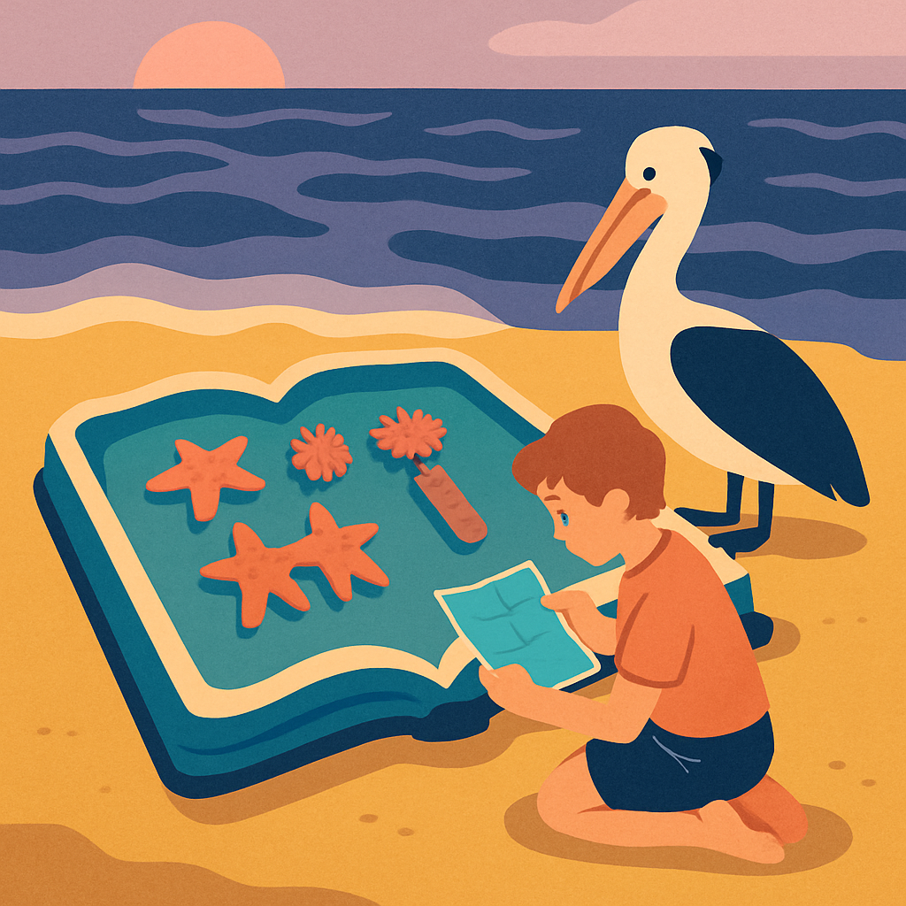 Tidepool Library At Beach Dusk paint by color