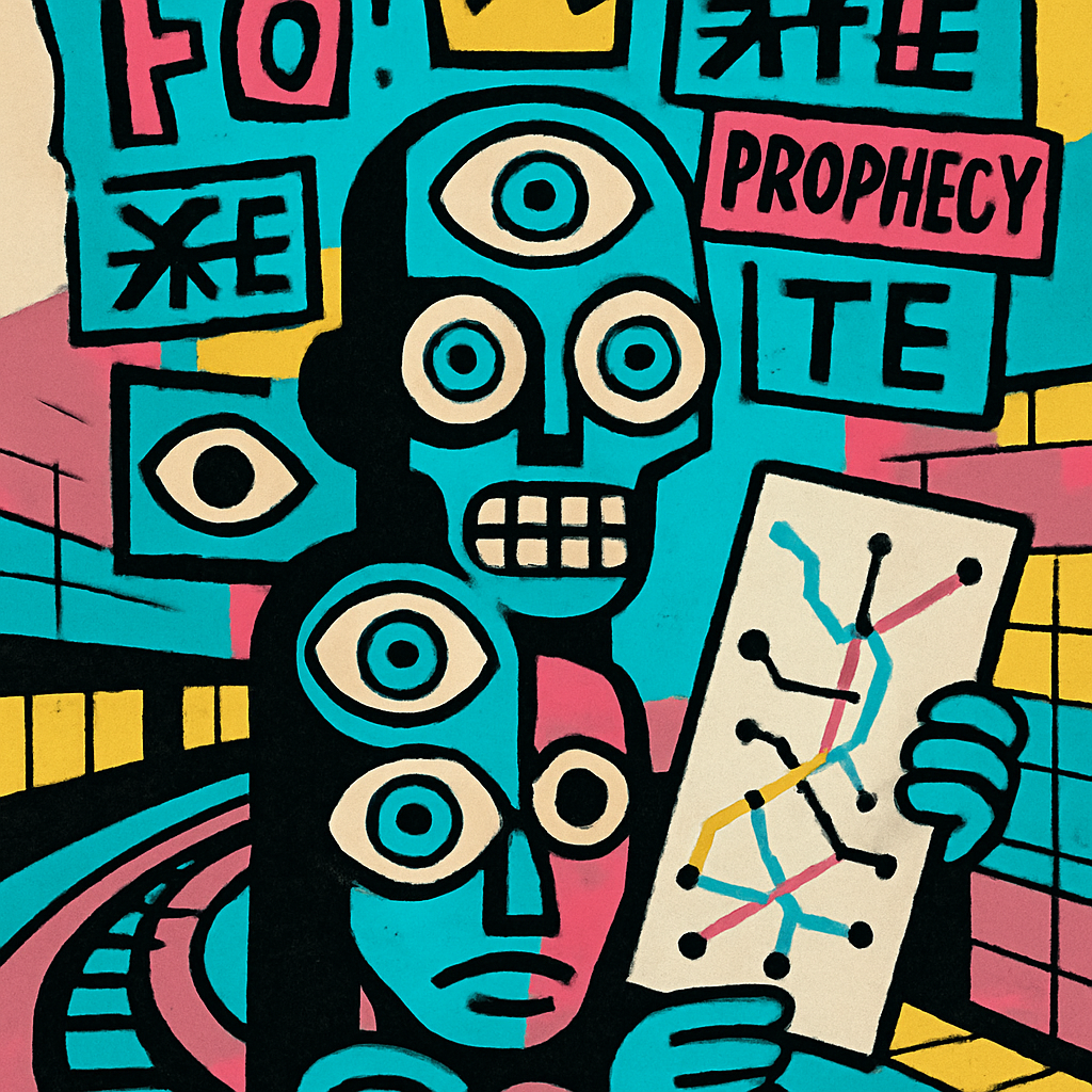 Neon Subway Oracle With Basquiat Symbols Paint by numbers art