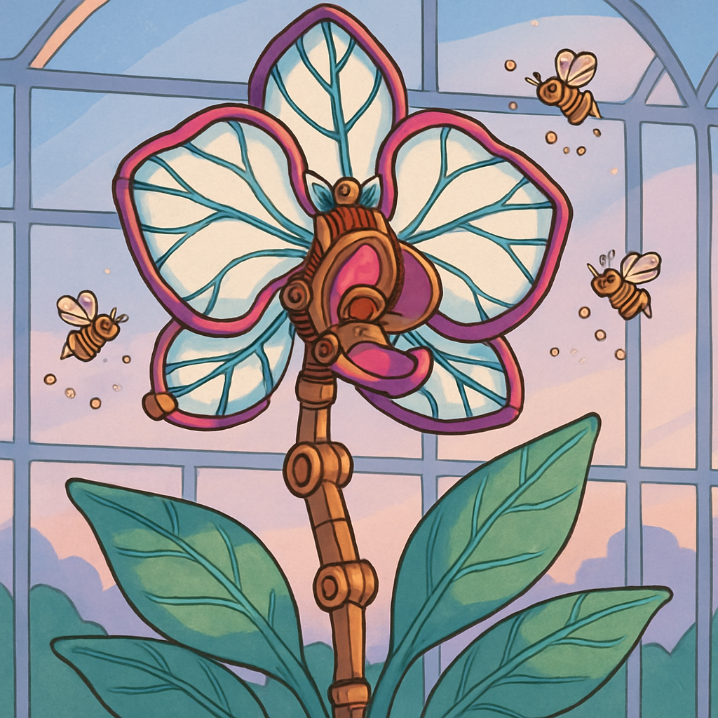 Clockwork Orchid In Floral Bloom paint by color