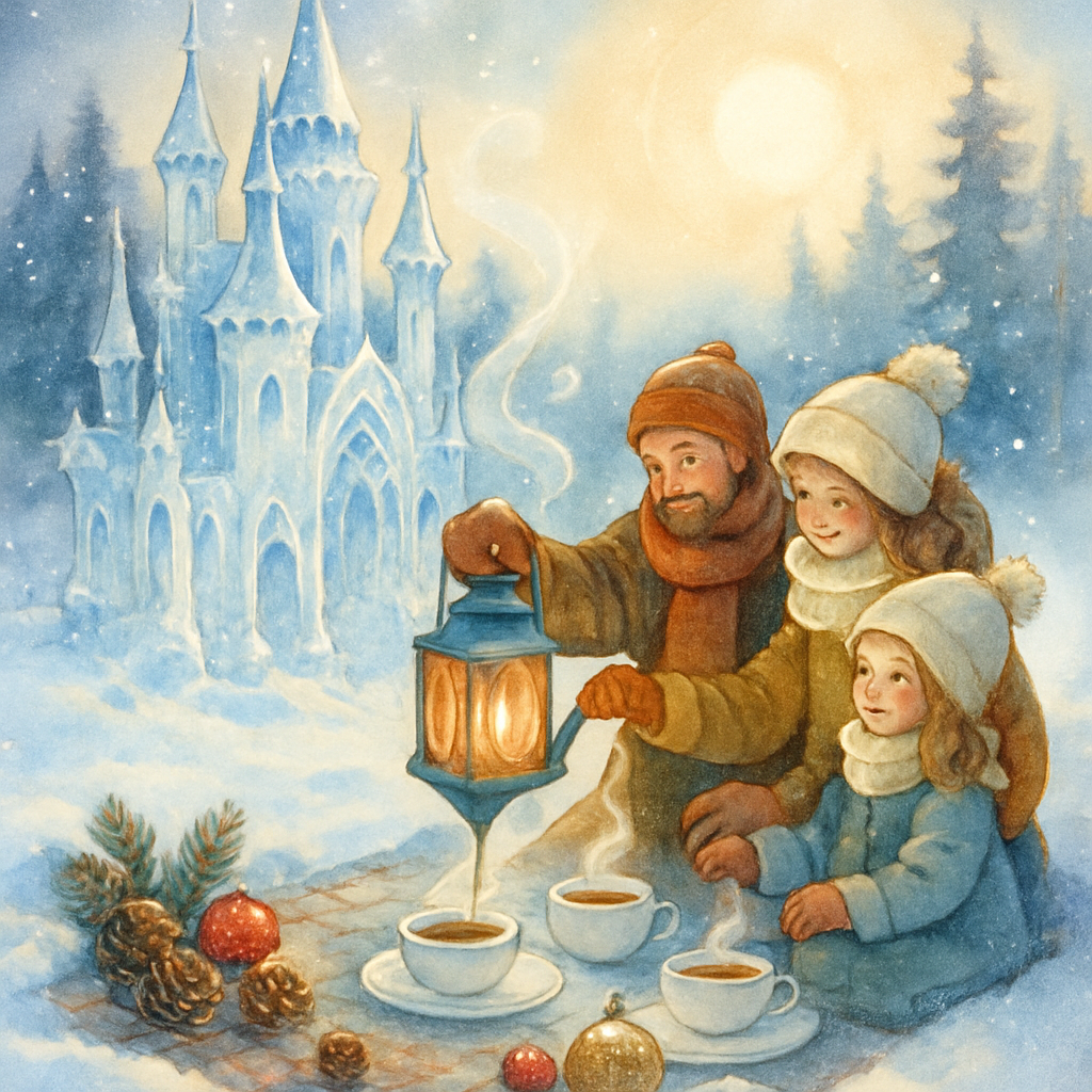 Ice Castle Picnic With Hot Lantern Tea painting number kit