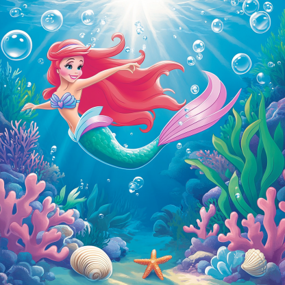 Ariel Coral Reef Bubble Parade paint by color