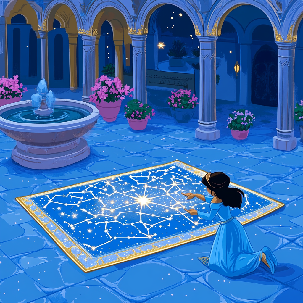 Jasmine Palace Garden Star Map Game Number painting