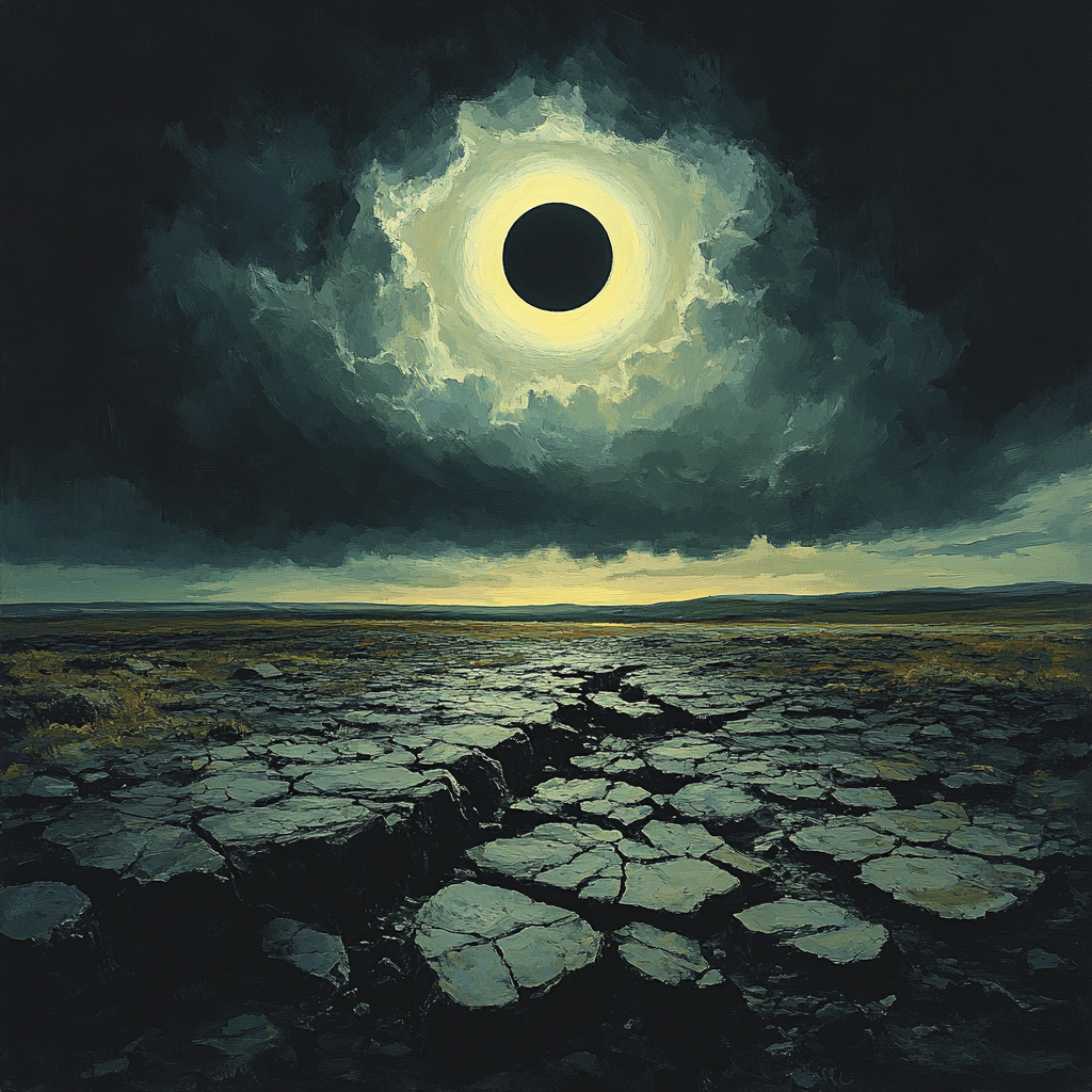 Francisco Goya Inspired Eclipse Over Basalt Moor painting number kit