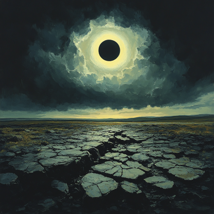 Francisco Goya Inspired Eclipse Over Basalt Moor painting number kit