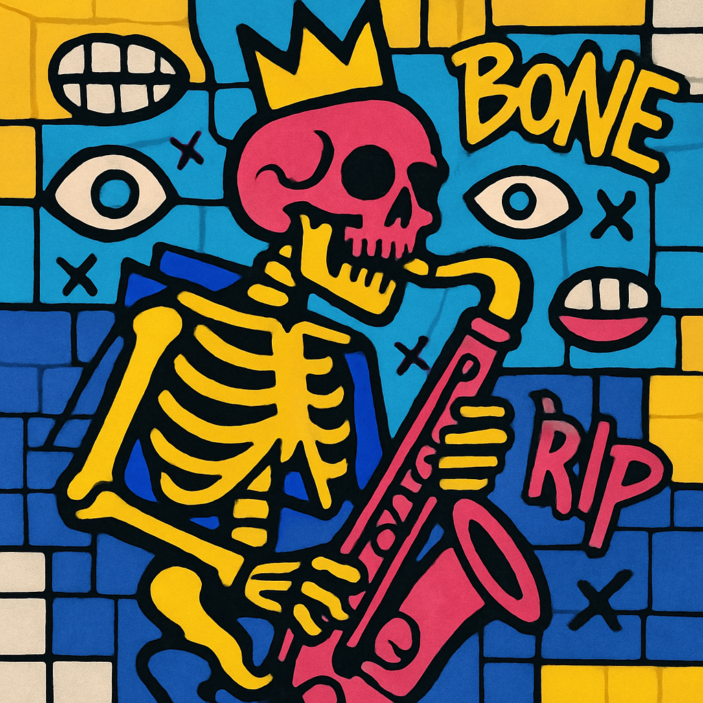 Neon Reliquary In Basquiat Spirit paint by numbers