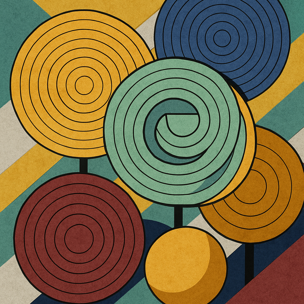 Abstract-Moiré Orchard Of Impossible Spheres Painting by numbers kit