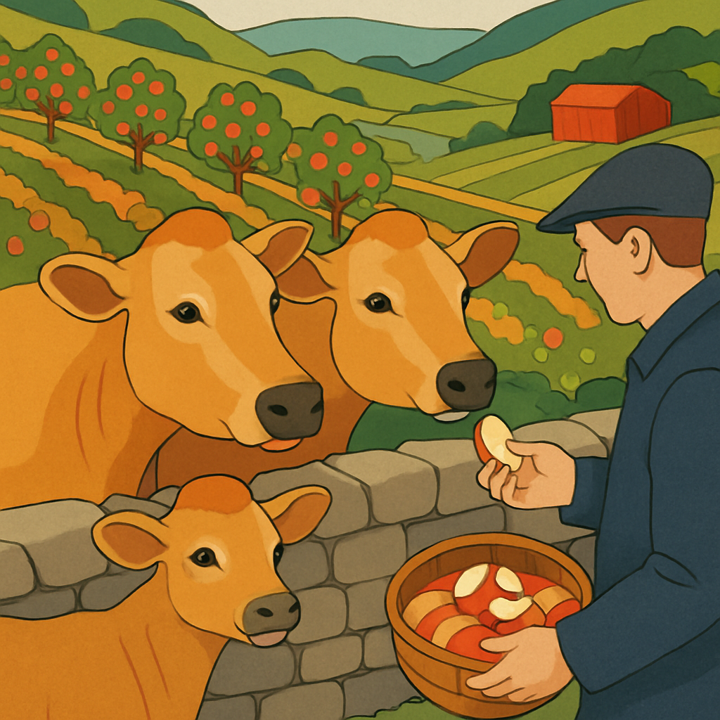 Terraced Orchard With Cow Guardians painting number kit