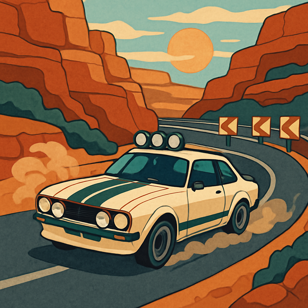 Cars Retro Grade Canyon Rally Numbered painting kits