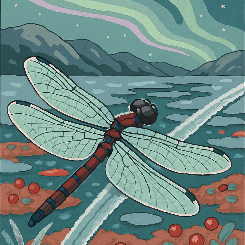 Highland Bog With Dragonfly Gleam Painting by numbers kit
