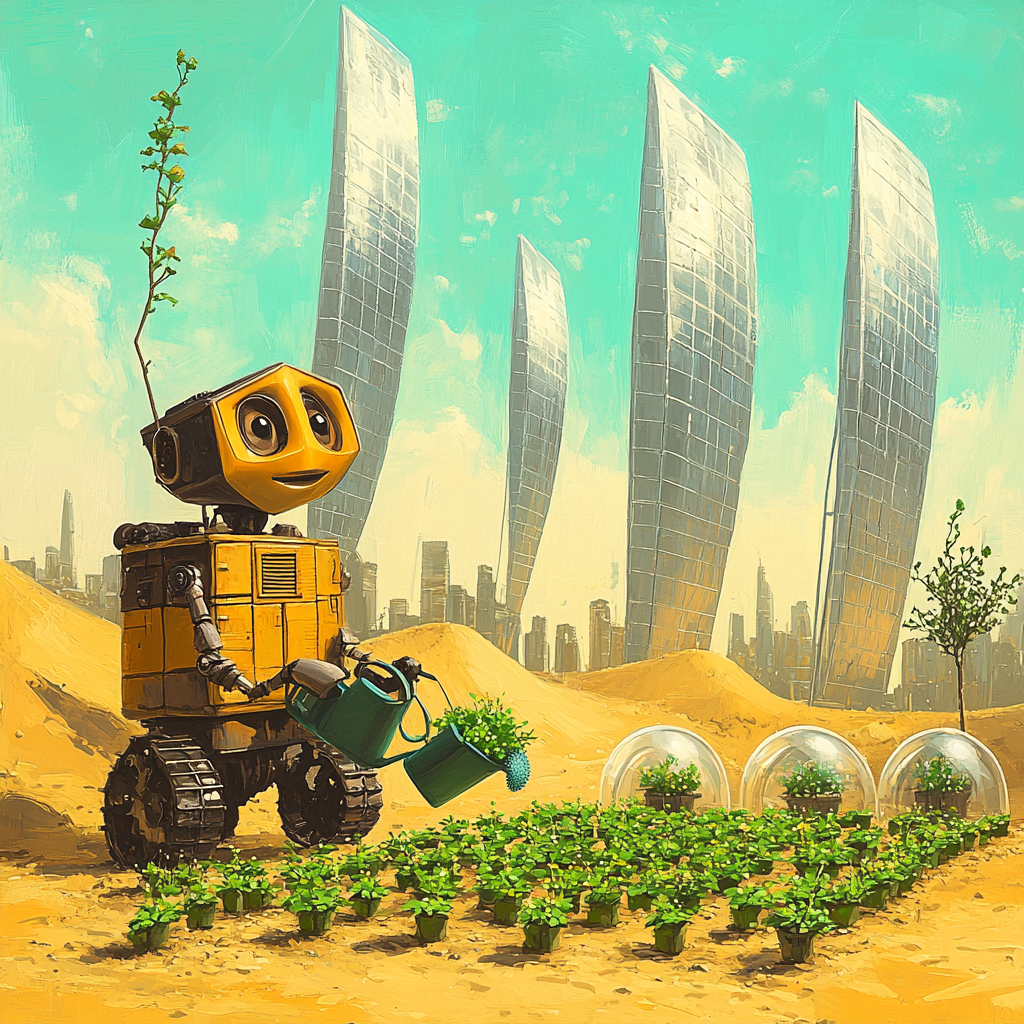 WALL E Solar Sail Garden DIY paint by numbers