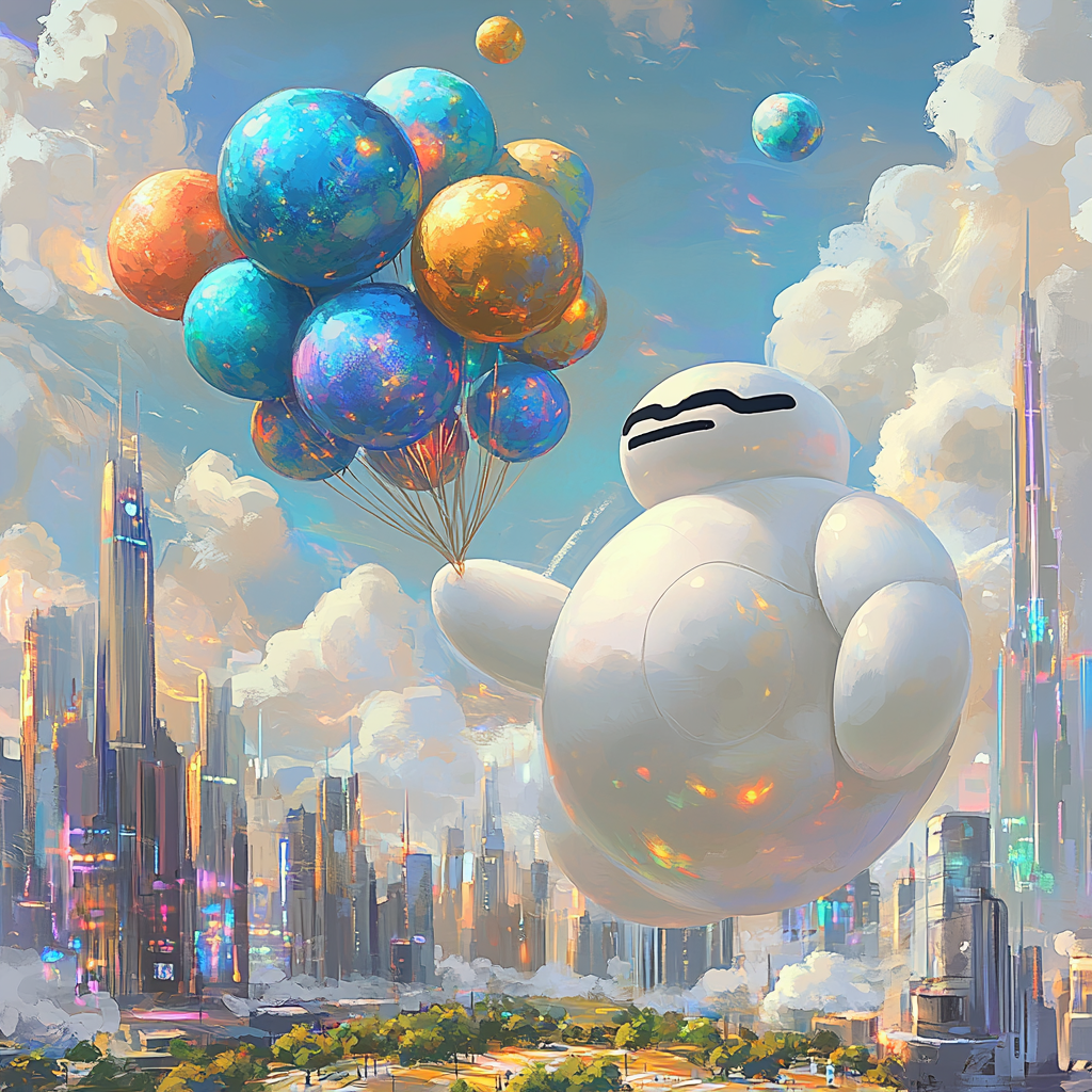 Baymax Balloon Planet Rescue Numbered painting kits