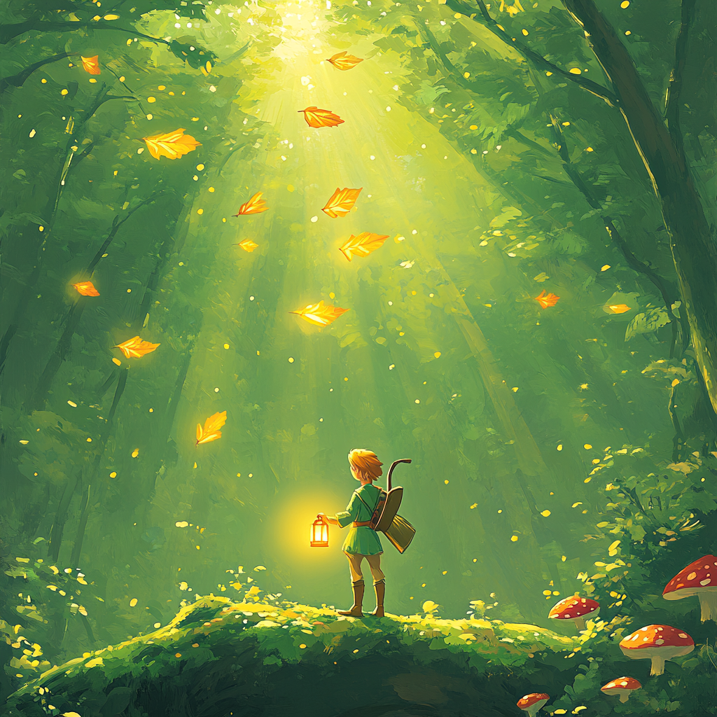 Robin Hood Forest Lantern Gliders painting number kit