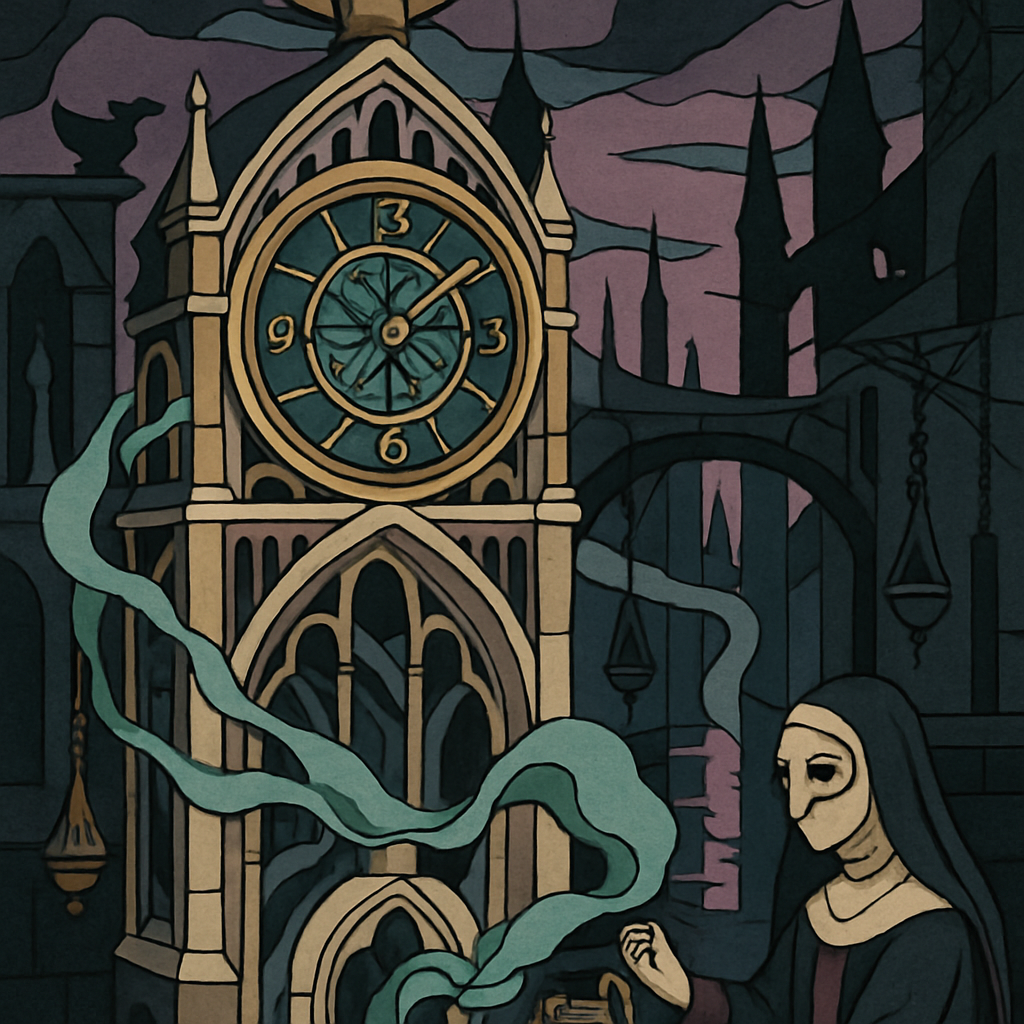 Cathedral Clockwork Gothic Reliquary paint by numbers